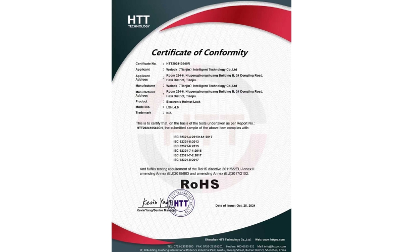 Certificate of Conformity